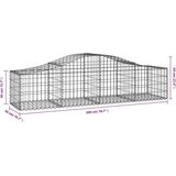  Lučne gabionske košare 12 kom 200x50x40/60 cm pocinčano željezo | shoptok.hr