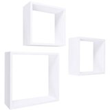 3 Set polic Frame (3-delni, lesen, bel) Cene