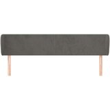 Uzglavlje s ušima tamnosivi 163x23x78/88 cm baršunasti | shoptok.hr