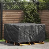 vidaXL Prevleka za zunanje pohištvo Črna 150 x 150 x 75 cm 210D | Shoptok.si