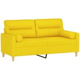  Dvosjed s ukrasnim jastucima svjetložuti 140 cm od tkanine | shoptok.hr