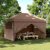 vidaXL Zložljivi pop-up šotor za zabave 4 stranice rjava | Shoptok.si