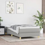 Maison Chic Posteljni okvir - Enojna postelja - Postelja za odrasle brez vzmetnice svetlo siv 90x200 cm blago-J7599, (21773155) | Shoptok.si