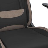  Masažna igraća stolica od tkanine crna i smeđesiva - Sivo-smeđa 1 Bez naslona za noge | shoptok.hr