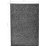  Otirač perivi antracit 60 x 90 cm | shoptok.hr