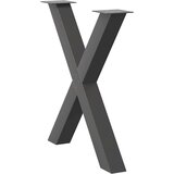 vidaXL noge za jedilno mizo x-oblika 2 kosa antracit 70x(72-73) cm | Shoptok.si