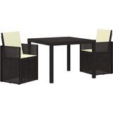 vidaXL Komplet za jedilnico v vrtu z blazino 3 pcs Antracit in krem PP, (5000272117) | Shoptok.si