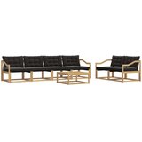  Set vanjskih sofa 7 kom. Bijela i crna | shoptok.hr