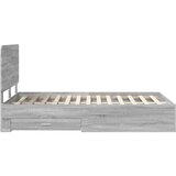  Okvir za krevet s uzglavljem Siva Sonoma 135 x 190 cm | shoptok.hr