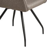 MID.YOU NASLANJAČ, les, kovina, tekstil črna, sivorjava | Shoptok.si