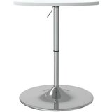  Barski stol bijeli 60 x 60 x 90 cm drvo i kromirani čelik | shoptok.hr
