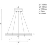  LED prigušiva luster na sajli LED/55W/230V 3000-6500K prečnik 60 cm + daljinski upravljač | Eponuda.com