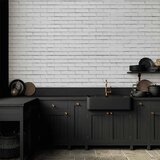  Foto tapeta - Snow Brick - Pattern Imitating a Brick Wall in White 100x70 Vodootporna | shoptok.hr
