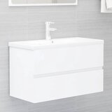 vidaXL Omarica za umivalnik bela 80x38,5x45 cm iverna plošča, (20679837) Cene