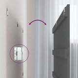  Zidno uzglavlje sivo 204 x 3 x 90 cm od masivne borovine | shoptok.hr