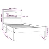  Okvir za krevet od masivnog drva 90 x 190 cm 3FT jednokrevetni | shoptok.hr