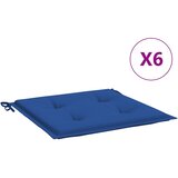  Jastuci za vrtne stolice 6 kom plavi 50 x 50 x 4 cm od tkanine | Eponuda.com