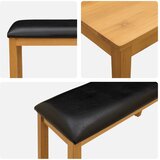  Blagovaonski set 3 kom. Crna Čvrsto Hrastovo Drvo | shoptok.hr