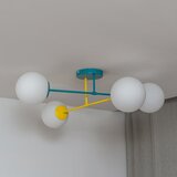  plafonski luster moon 4xE27/15W/230V tirkizna/žuta | Eponuda.com