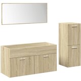 Maison Chic Kopalniški sestavi - Kopalniška garnitura 3-delna sonoma hrast inženirski les, (21788029) | Shoptok.si