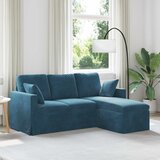 SOFA Plava 178 x 134 x 80 cm Baršun Cijene