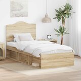  Krevetna konstrukcija s uzglavljem Sonoma hrast 75 x 190 cm | shoptok.hr