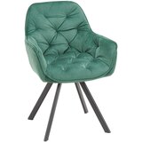 Hom`in naslanjač, kovina, tekstil črna, temno zelena | Shoptok.si
