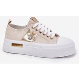 Boto Women's Platform Sneakers With Decorative Detail Beige Annisae | shoptok.hr