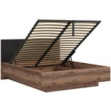 MID.YOU postelja 160 cm x 200 cm , leseni material črna, barve hrasta | Shoptok.si