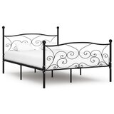 vidaXL Okvir za krevet s podnicama crni metalni 120 x 200 cm Cijene