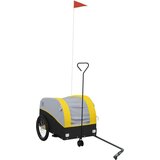 Prikolica za bicikl crno-žuta 30 kg željezna | shoptok.hr