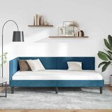 vidaXL Kutni okvir kreveta Plava 90 x 200 cm Velvet i inženjerski drvo | shoptok.hr