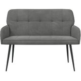  Dvosjed s metalnim nogama 2-sjedalo Tamnosiva Baršun - Tamnosiva | shoptok.hr