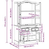  Kreveta Corona Bijelo 100 x 48,5 x 179 cm Čvrsto borovo drvo | shoptok.hr