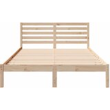  Krevetna konstrukcija Smeđa 140 x 220 cm Čvrsto borovo drvo | shoptok.hr