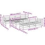 8-dijelni set vrtnih sofa voštano smeđi od masivne borovine | shoptok.hr