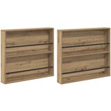  Polica za časopise Zidne 2 pcs Umjetnički hrast 80 x 12 x 70 cm | shoptok.hr