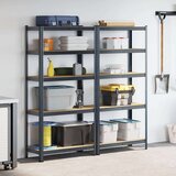 vidaXL Regal s policami 5-nadstropni 2 kosa antracit jeklo in inž. les | Shoptok.si