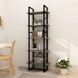 vidaXL ormarić za knjige s 5 razina sivi 60 x 30 x 175 cm od borovine Cijene