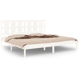 The Living Store Posteljni okvir bel iz trdne borovine 200x200 cm - Posteljni Okvir, (21525595) | Shoptok.si