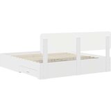  Konstrukcija postelje Bela 180 x 200 cm Konstruiran les, (5000103049) | Shoptok.si