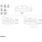 Makamii Sklopiva/s prostorom za odlaganje sofa od bouclé tkanine boja terakote 266 cm Pele – | shoptok.hr