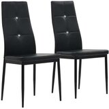  Jedilni stoli 2 kosa črno umetno usnje | Shoptok.si