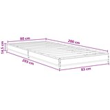  Krevetna konstrukcija Dimljeni hrast 80 x 200 cm | shoptok.hr