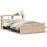 Maison Chic posteljni okvir - dvoposteljna postelja - zakonska postelja z vzglavjem 140x200 cm trdna borovina, (21692656) | Shoptok.si