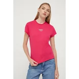 Tommy Jeans Kratka majica ženski, roza barva