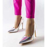 Gemre Silver metallic stilettos Cabell Cene