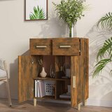  Komoda boja dimljenog hrasta 69,5x34x89 cm konstruirano drvo | shoptok.hr