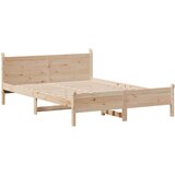 vidaXL Posteljni okvir brez vzmetnice 150x200 cm trdna borovina | Shoptok.si