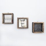 Evila Originals Komplet 3 stenskih slik Motto, 15 x 15 cm Cene